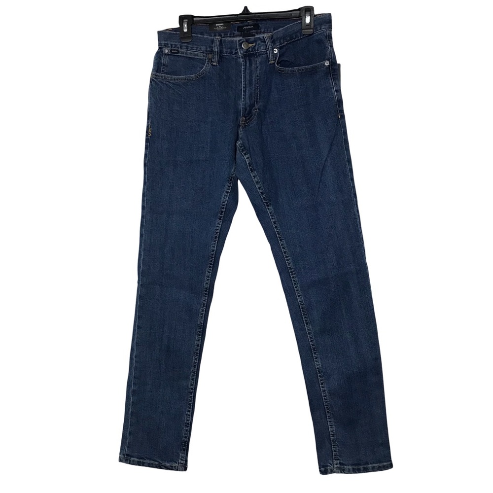 RVCA Daggers Denim Slim Straight Fit Jean’s Men’s Size 29 Blue Stretch Low Rise